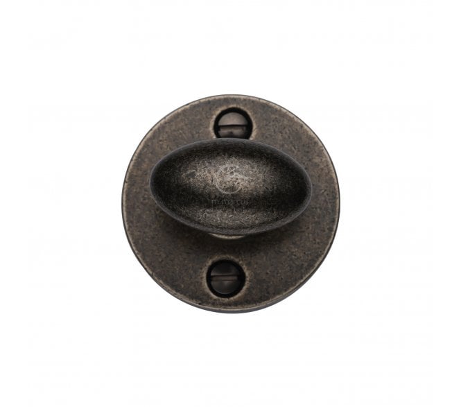 Heritage Brass RPW555 Round Bathroom Thumbturn & Release Set - Rustic Pewter