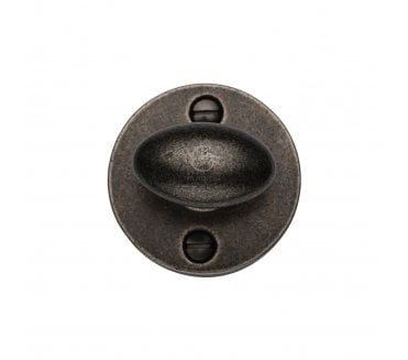 Heritage Brass RPW555 Round Bathroom Thumbturn & Release Set - Rustic Pewter