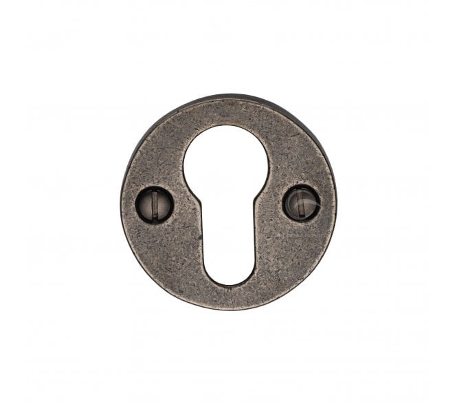 Heritage Brass RPW556 Euro Profile Cylinder Escutcheon - Rustic Pewter