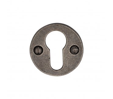 Heritage Brass RPW556 Euro Profile Cylinder Escutcheon - Rustic Pewter