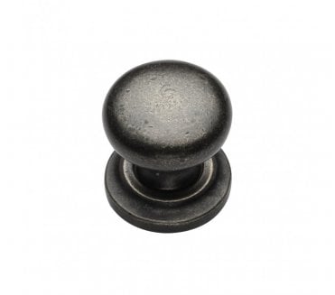 Heritage Brass RPW613 Round Design Cabinet Knobs On Rose - Rustic Pewter