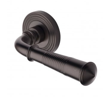 Heritage Brass RR1935 Bridgetown Lever on Reeded Rose - Matt Bronze