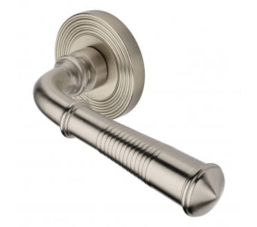 Heritage Brass RR1935 Bridgetown Lever on Reeded Rose - Satin Nickel