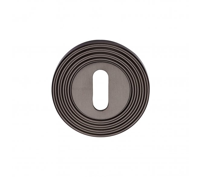Heritage Brass RR4000 Reeded Standard Key Escutcheon - Matt Bronze