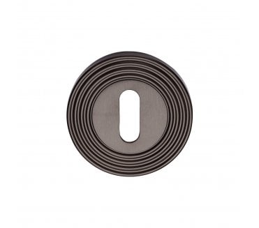 Heritage Brass RR4000 Reeded Standard Key Escutcheon - Matt Bronze