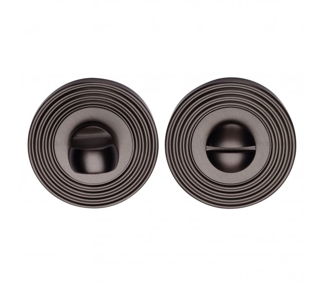 Heritage Brass RR4049 Reeded Bathroom Turn & Release - Matt Bronze