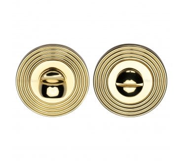 Heritage Brass RR4049 Reeded Bathroom Turn & Release - Polished Brass