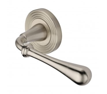 Heritage Brass RR7156 Roma Reeded Lever On Rose - Satin Nickel