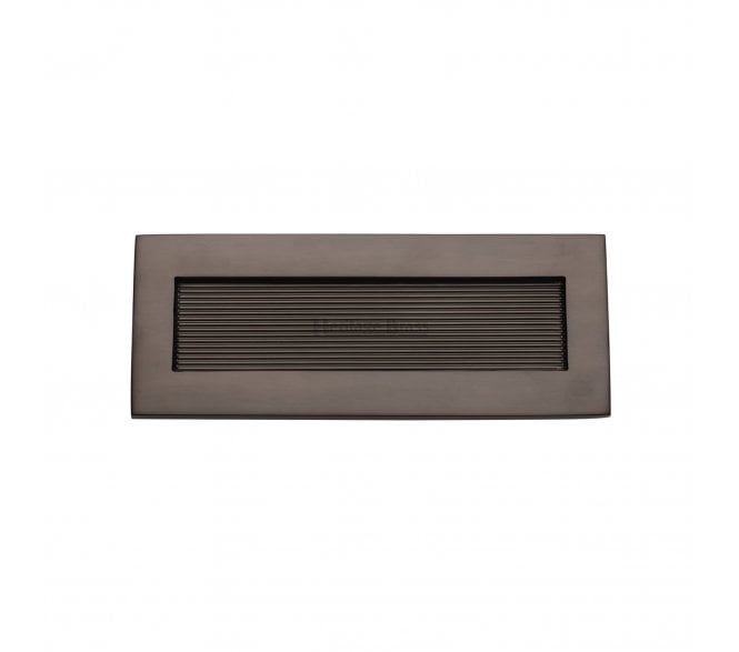 Heritage Brass RR852 Reeded Letterplate - 254x101mm - Matt Bronze