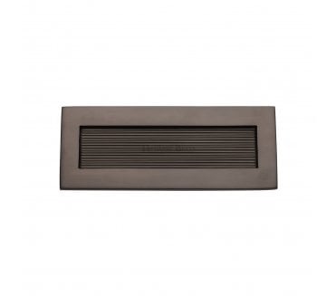 Heritage Brass RR852 Reeded Letterplate - 254x101mm - Matt Bronze