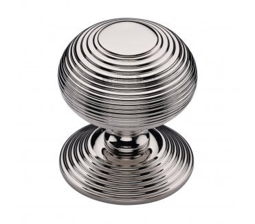 Heritage Brass RR906 Reeded Centre Door Knob - Polished Nickel