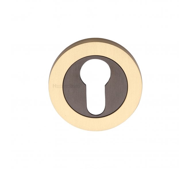 Heritage Brass RS2004 Euro Profile Escutcheon - Matt Bronze/Satin Brass