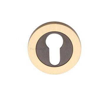 Heritage Brass RS2004 Euro Profile Escutcheon - Matt Bronze/Satin Brass