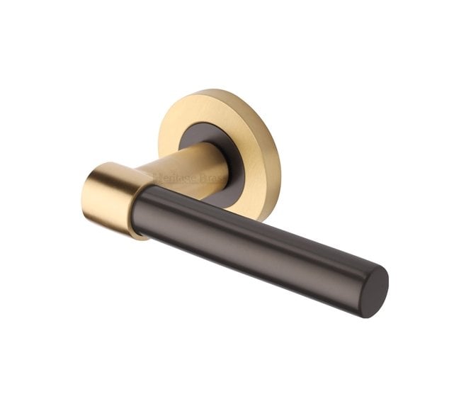 Heritage Brass RS2017 Phoenix Smooth Lever On Rose - Matt Bronze/Satin Brass