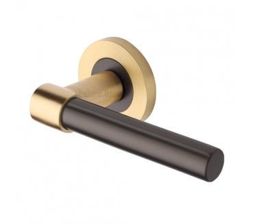 Heritage Brass RS2017 Phoenix Smooth Lever On Rose - Matt Bronze/Satin Brass