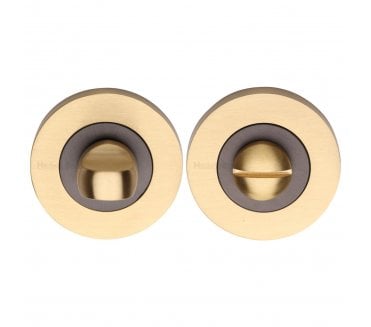 Heritage Brass RS4049 Bathroom Turn & Release - Matt Bronze/Satin Brass