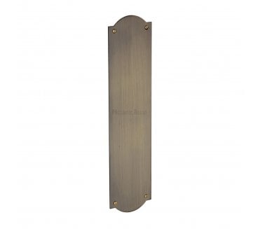 Heritage Brass S640 Savoy Shaped Finger Plate 305x76mm - Antique Brass