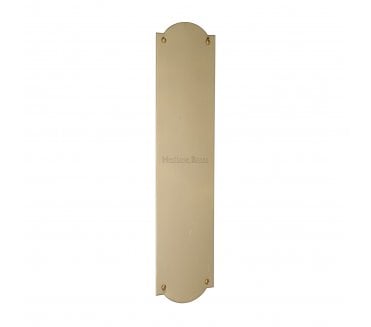 Heritage Brass S640 Savoy Shaped Finger Plate 305x76mm - Polished Brass
