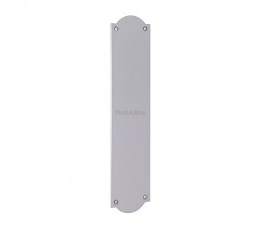Heritage Brass S640 Savoy Shaped Finger Plate 305x76mm - Polished Chrome