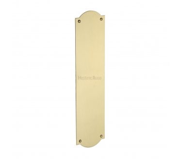 Heritage Brass S640 Savoy Shaped Finger Plate 305x76mm - Satin Brass
