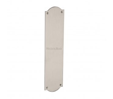 Heritage Brass S640 Savoy Shaped Finger Plate 305x76mm - Satin Nickel