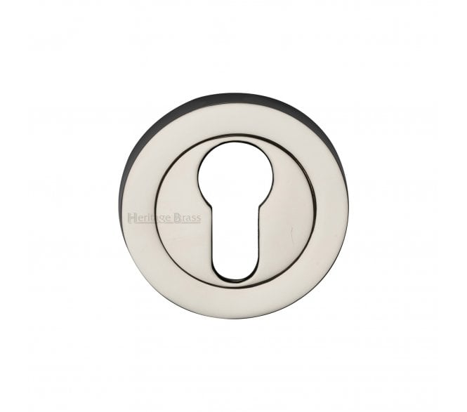 Heritage Brass Signac Euro Profile Escutcheon  - Polished Nickel