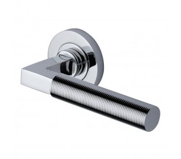 Heritage Brass Signac Spectral Lever Handle On Rose - Polished Chrome