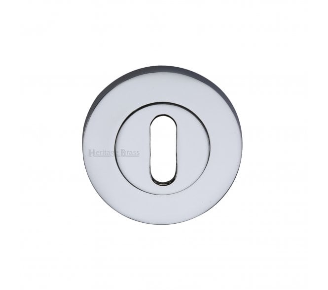 Heritage Brass Signac Standard Keyhole Escutcheon  -  Polished Chrome