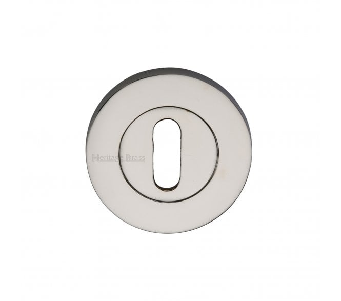 Heritage Brass Signac Standard Keyhole Escutcheon  -  Polished Nickel