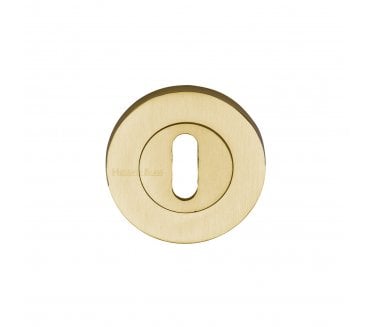 Heritage Brass Signac Standard Keyhole Escutcheon  -  Satin Brass
