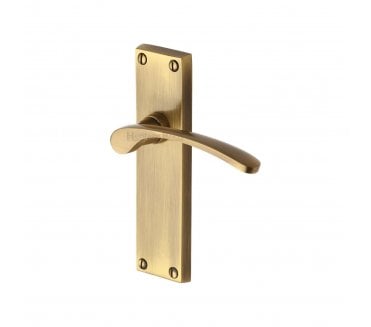 Heritage Brass Sophia Door Handles On Backplate - Antique Brass