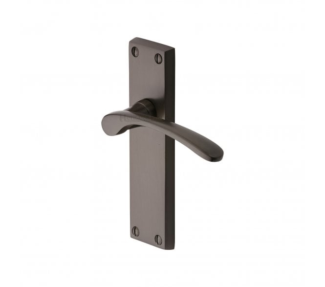 Heritage Brass Sophia Door Handles On Backplate - Matt Bronze