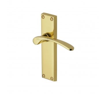 Heritage Brass Sophia Door Handles On Backplate - Polished Brass