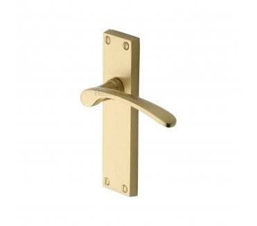 Heritage Brass Sophia Door Handles On Backplate - Satin Brass