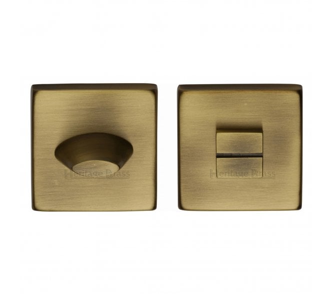 Heritage Brass SQ4043 Square Bathroom Turn & Release - Antique Brass