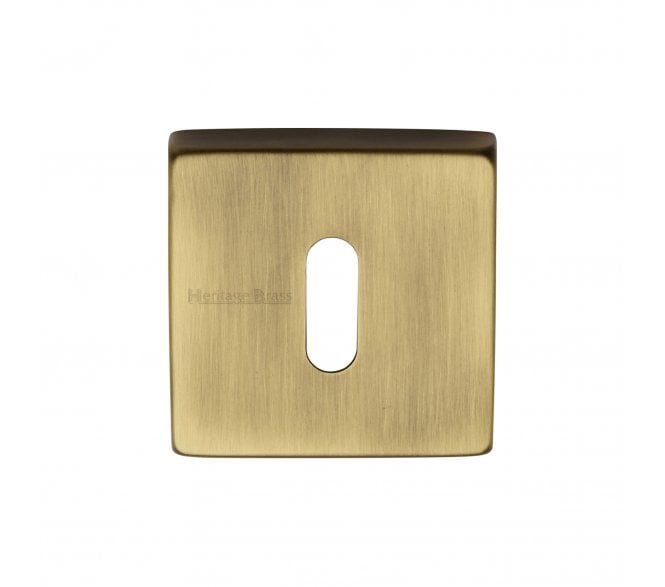 Heritage Brass SQ5002 Square Keyhole Escutcheon - Antique Brass