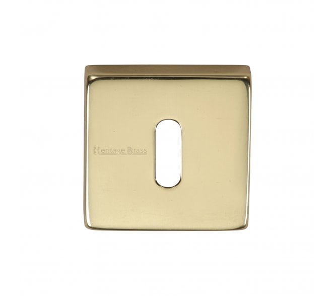 Heritage Brass SQ5002 Square Keyhole Escutcheon - Polished Brass