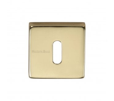 Heritage Brass SQ5002 Square Keyhole Escutcheon - Polished Brass