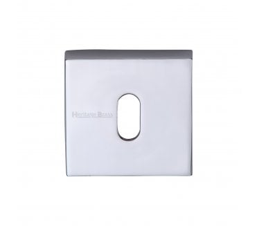 Heritage Brass SQ5002 Square Keyhole Escutcheon - Polished Chrome