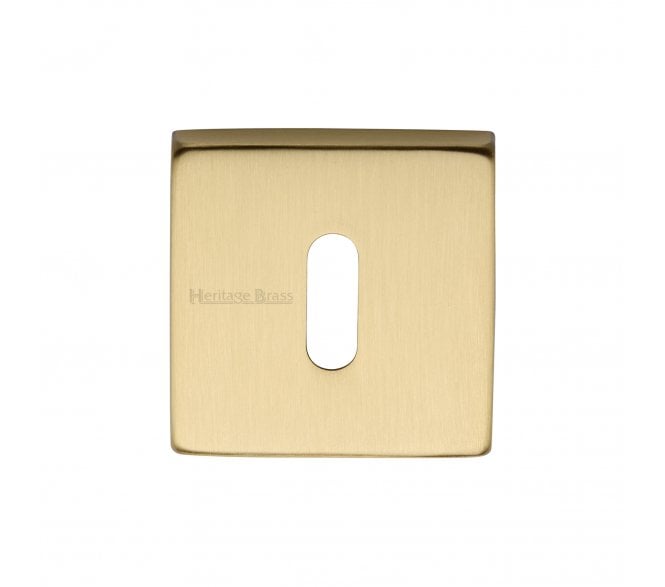 Heritage Brass SQ5002 Square Keyhole Escutcheon - Satin Brass