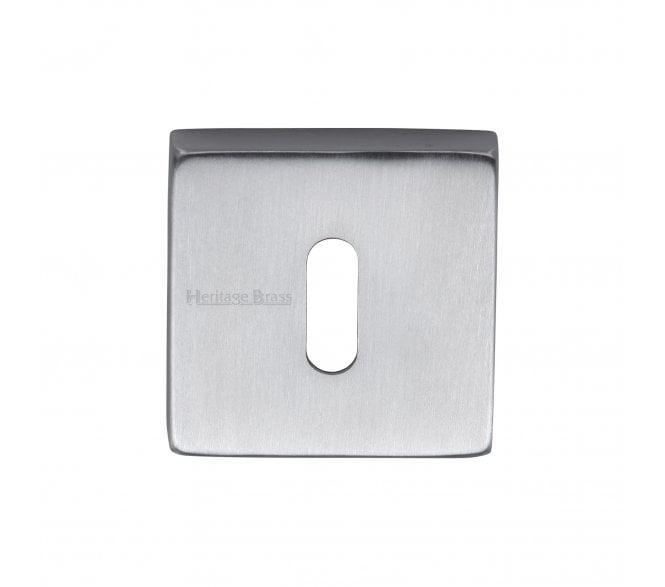 Heritage Brass SQ5002 Square Keyhole Escutcheon - Satin Chrome