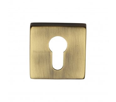 Heritage Brass SQ5004 Square Euro Profile Escutcheon - Antique Brass