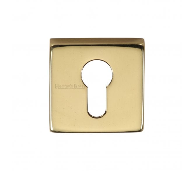 Heritage Brass SQ5004 Square Euro Profile Escutcheon - Polished Brass