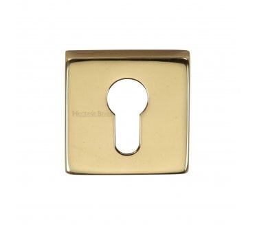 Heritage Brass SQ5004 Square Euro Profile Escutcheon - Polished Brass
