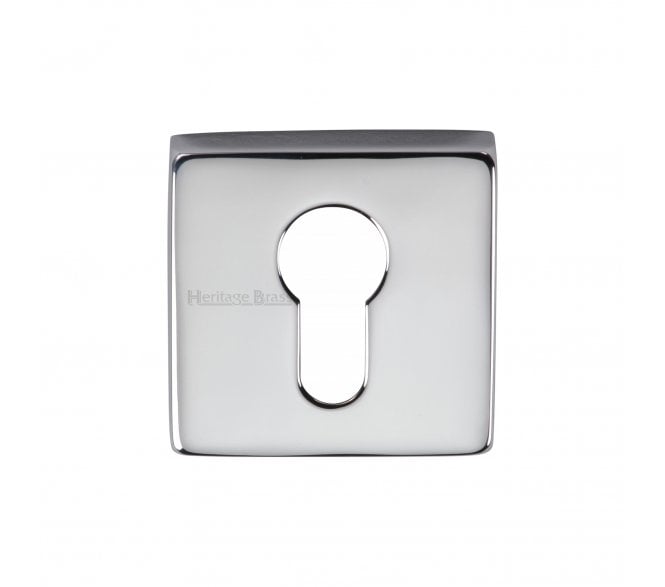 Heritage Brass SQ5004 Square Euro Profile Escutcheon - Polished Chrome