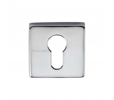 Heritage Brass SQ5004 Square Euro Profile Escutcheon - Polished Chrome
