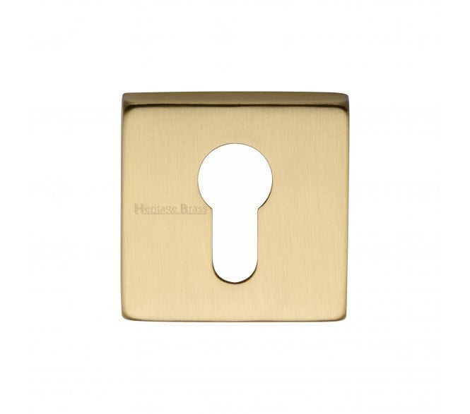 Heritage Brass SQ5004 Square Euro Profile Escutcheon - Satin Brass