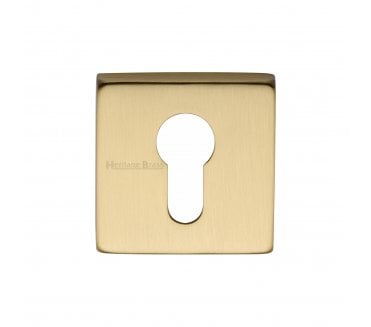 Heritage Brass SQ5004 Square Euro Profile Escutcheon - Satin Brass