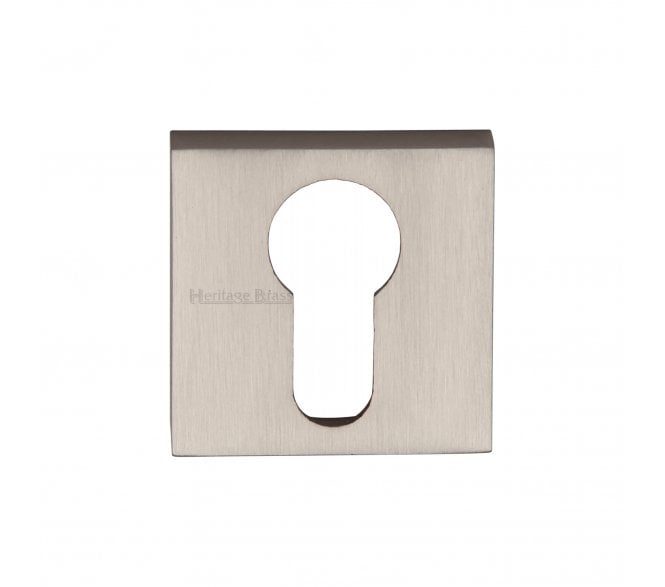 Heritage Brass SQ5004 Square Euro Profile Escutcheon - Satin Nickel