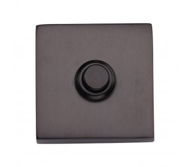 Heritage Brass Square Bell Push - 54x54mm - Matt Bronze